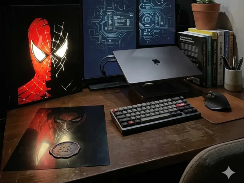 Dark themed Spider Man Lightbox v2 models
