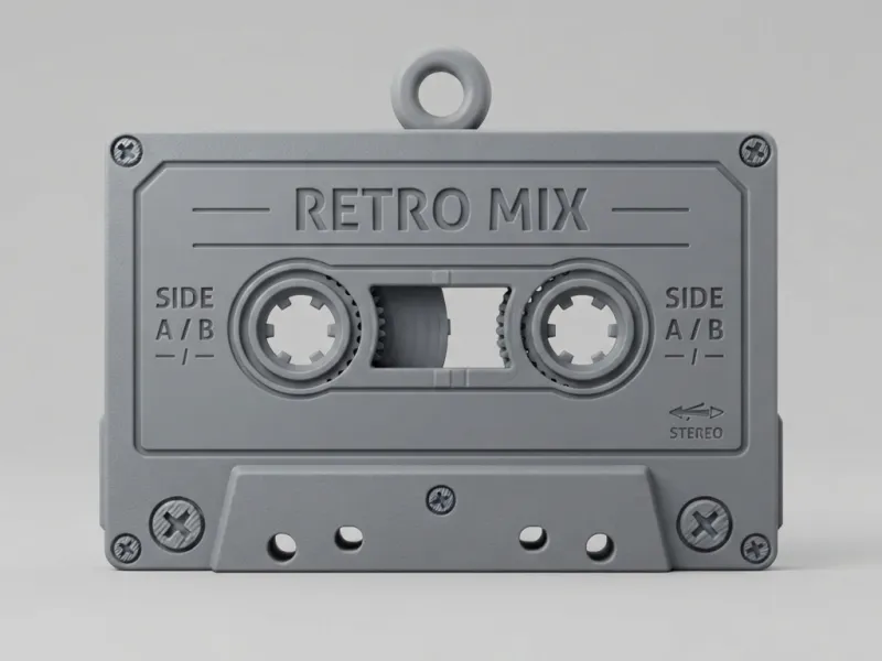 Key Chain design Retro Casette