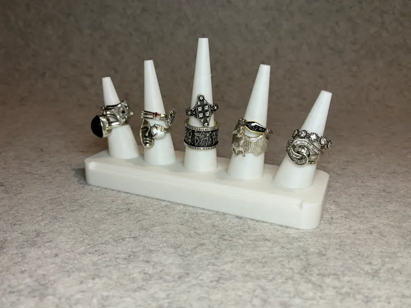 Futuristic modern ring holder