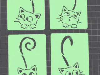 Cartões de Estêncil de Gatos