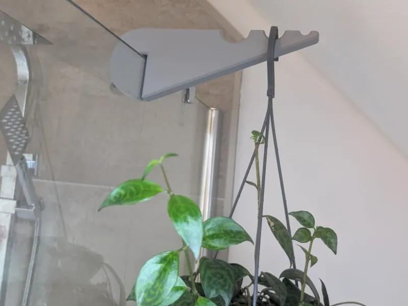 Glass wall plant hanger