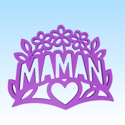 Wallart maman fleurs motherday