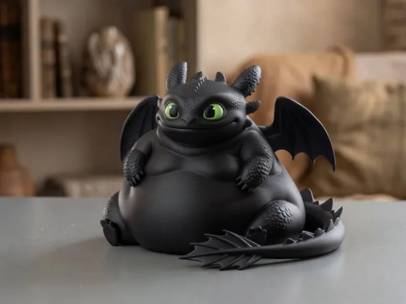 Fat Toothless Multicolor- how to train your dragon