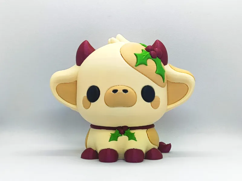 Kawaii Cow - Holly Leaf