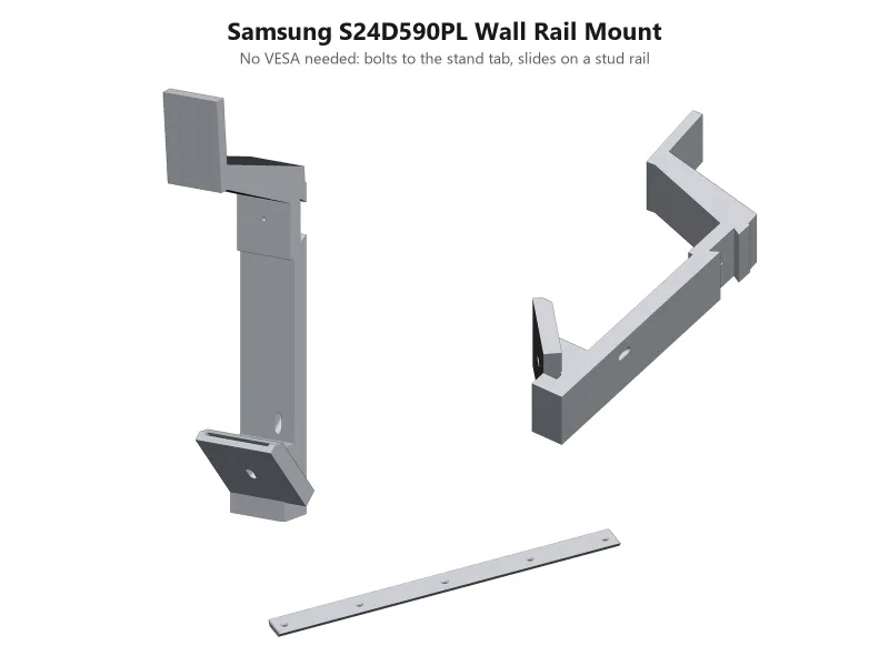 Samsung S24D590PL Duvar Raylı Montaj, VESA Gerekmez