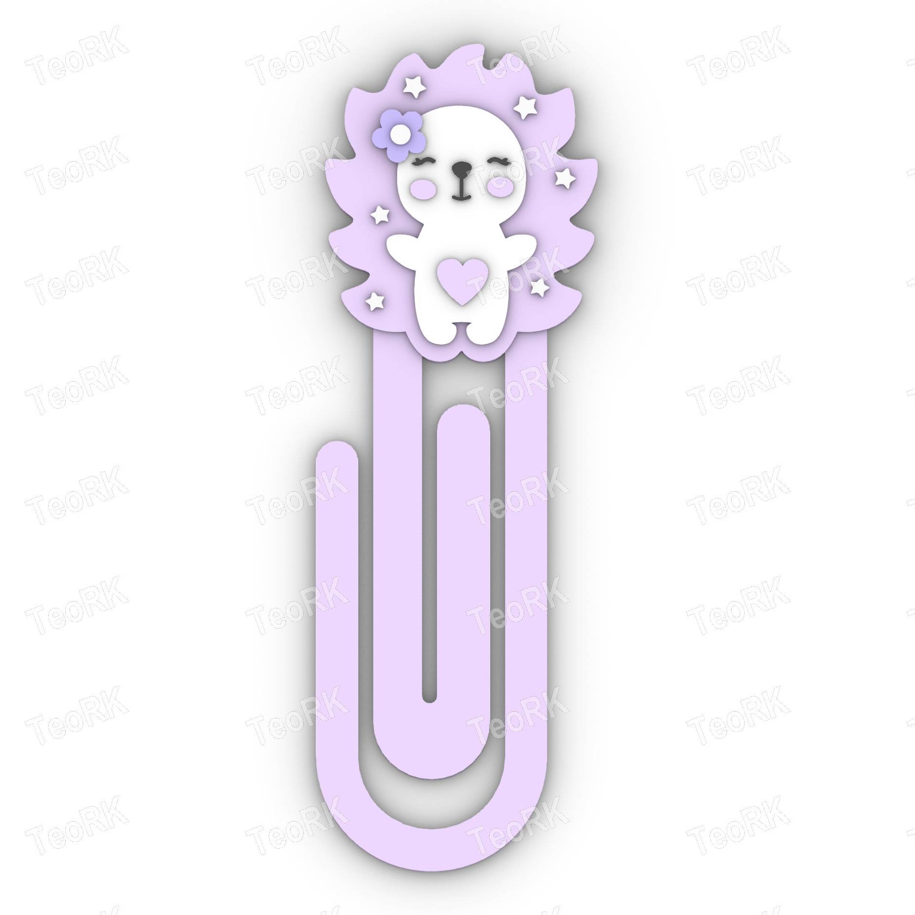 Paperclip Cute magic hedgehog - bookmark