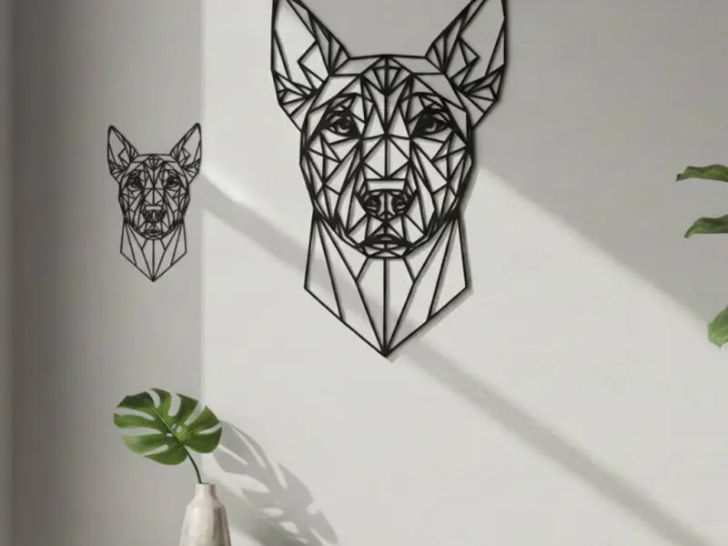 Dog Wall Art Low Poly