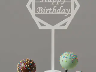 Flower Cake Pop Display Stand with Topper