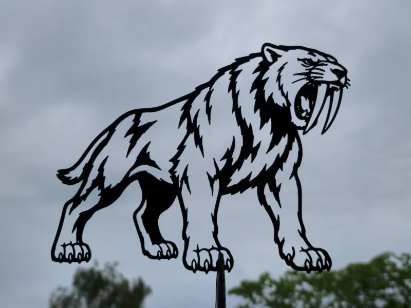 Decorazione da parete 2D Tigre dai denti a sciabola