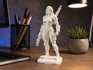 Cybernetic Female Warrior – Futuristic Sci-Fi Collectible