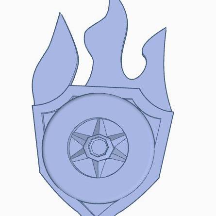 Hot Wheels™-Inspired Flame Badge – 3D Printable Reward Token