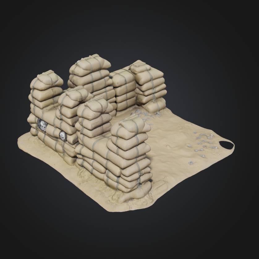 scale military sci-fi barricades and sandbags game rpg