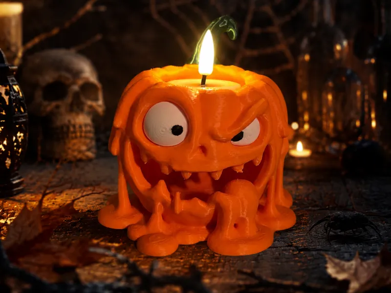 Pumpkin tealight holder