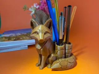Fox pencil holder