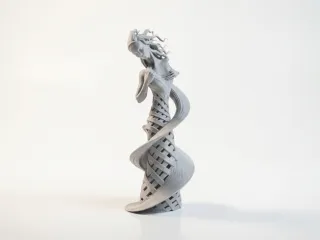 Spiral Lady Figurine Female Art 3D Printable