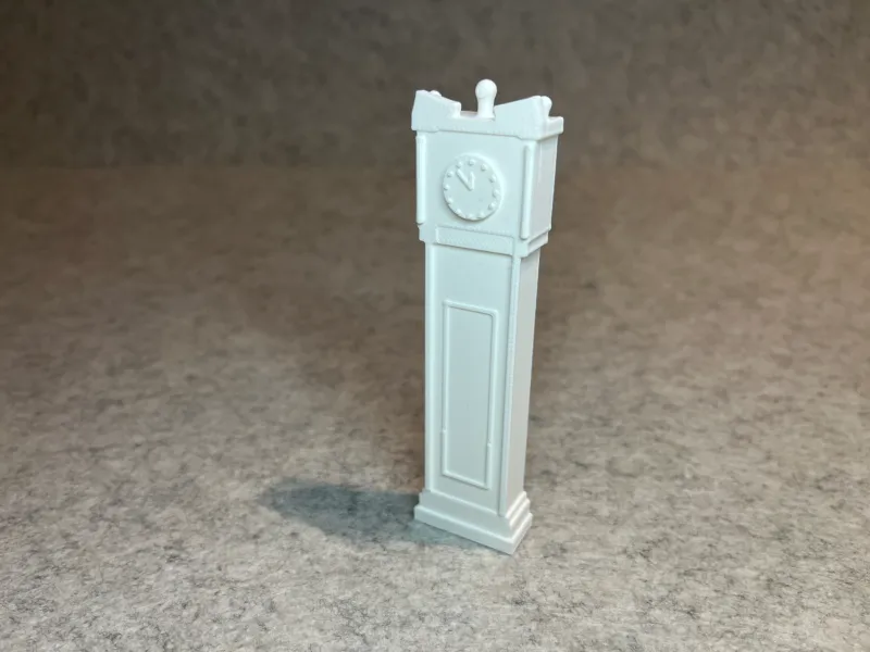 Dollhouse grandfather clock tower miniature house