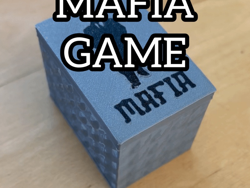 Mafia Game – 3D Printable Role Card Set with Box