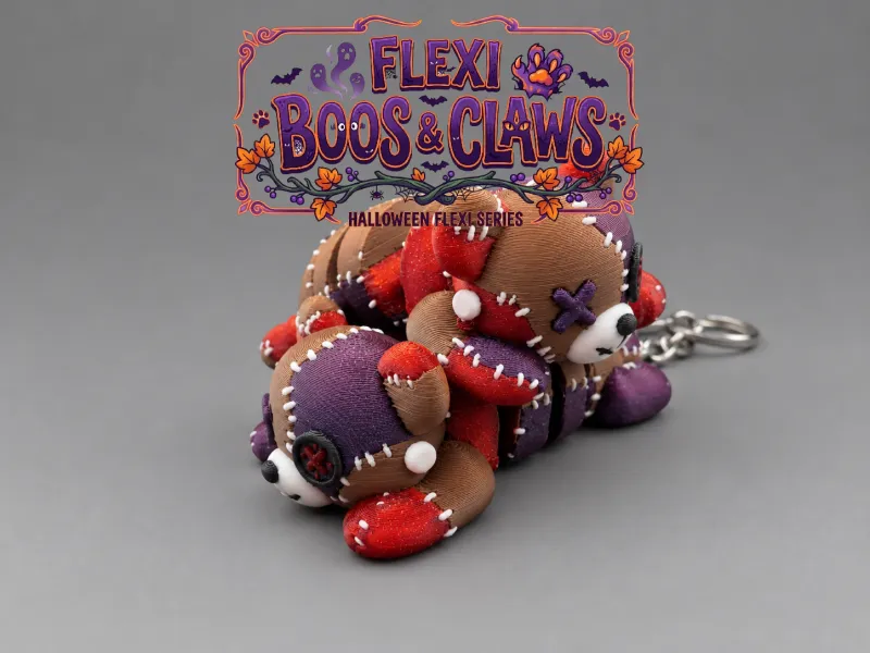 Stitched Bear Halloween Flexi - Flexi Boos & Claws
