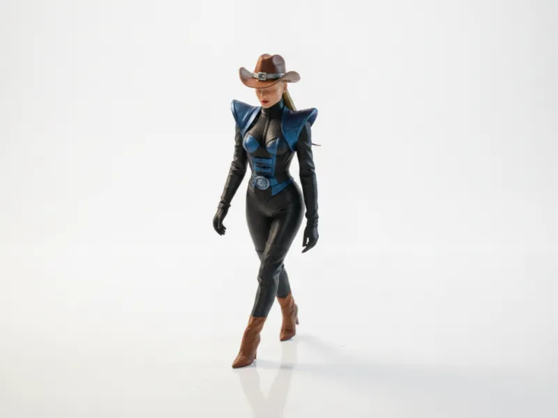 Cowgirl Strutting Female Figure 3D Printable