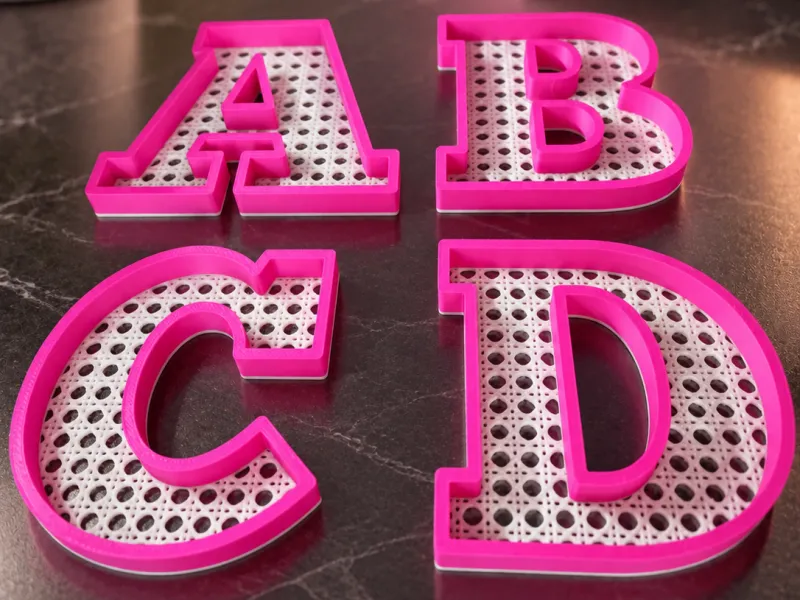 Litere decorative A-D
