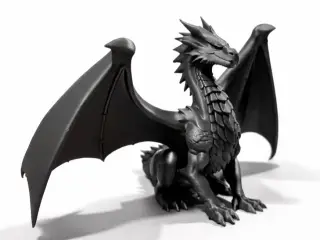 MAJESTATIC DRAGON SCULPTURE