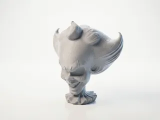 Pennywise Skull Horror Sculpture 3D Printable