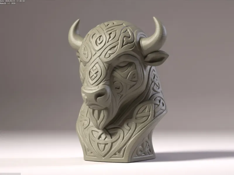 Bizon - tribaal decoratief beeldje