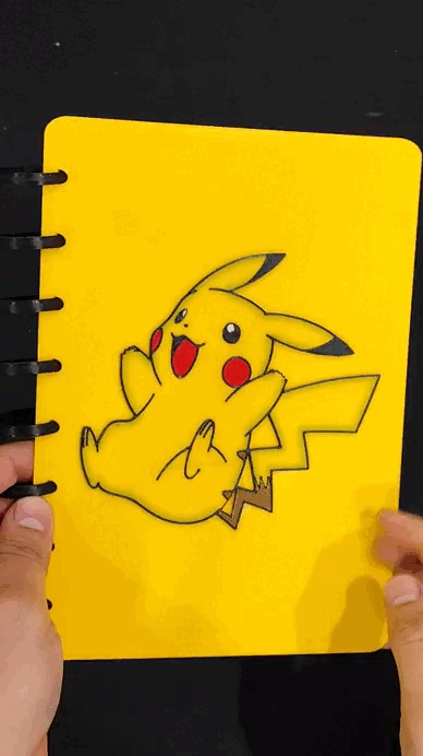 TAPA PIKACHU + CONTRATAPA + DISCOS (FORMATO A5)