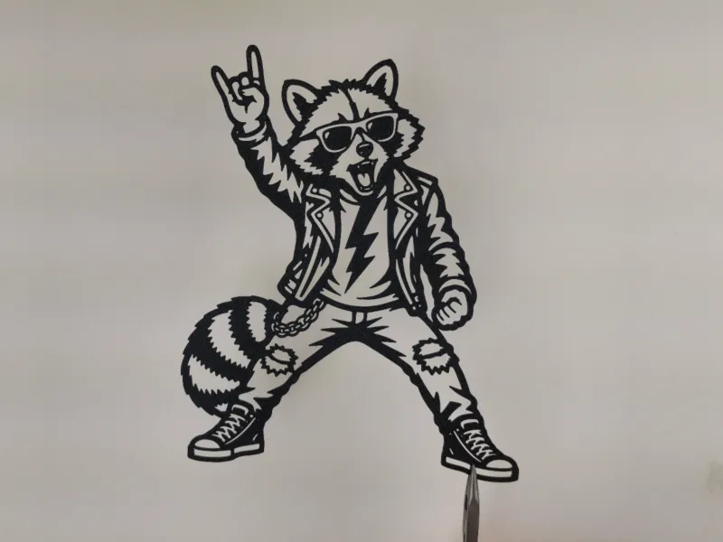Rockstar Raccoon Wall Art