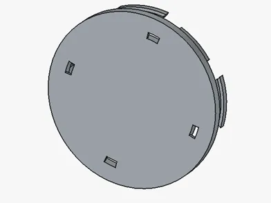 58mm diameter hub cover and its removable logo