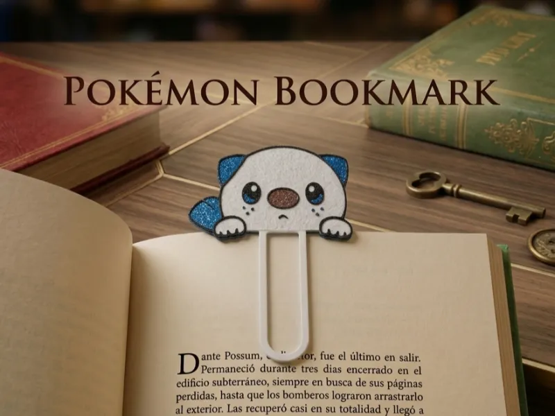 Marcapáginas Oshawott Pokémon | 3D Printable Bookmark