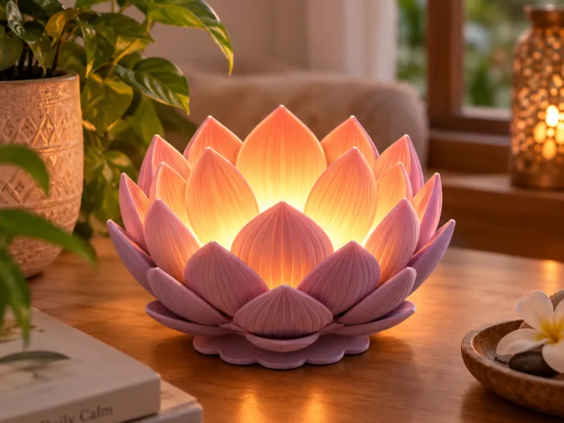 Lotus LED Lamp – Warm, Zen Ambiance