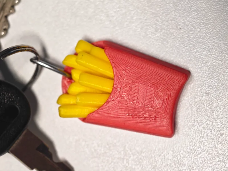 French Fries (or Chips!) Keychain – Glue-Free Assembly