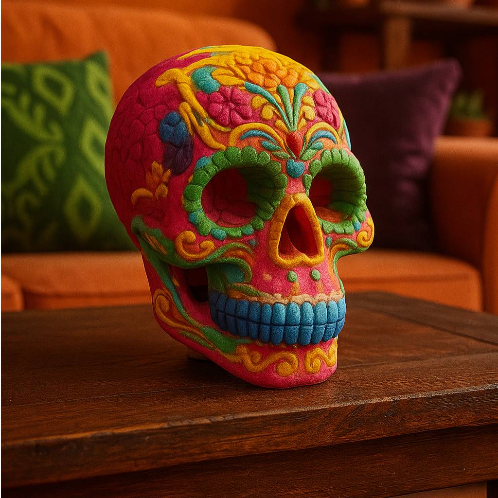 Multicolor Sugar Skull – Decorated Calavera