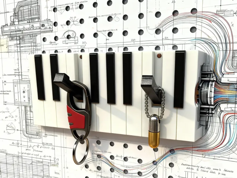 Piano Key Coat Hooks / Key Holder