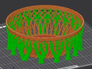 Brown Lattice Bowl - Openwork Storage Bowl
