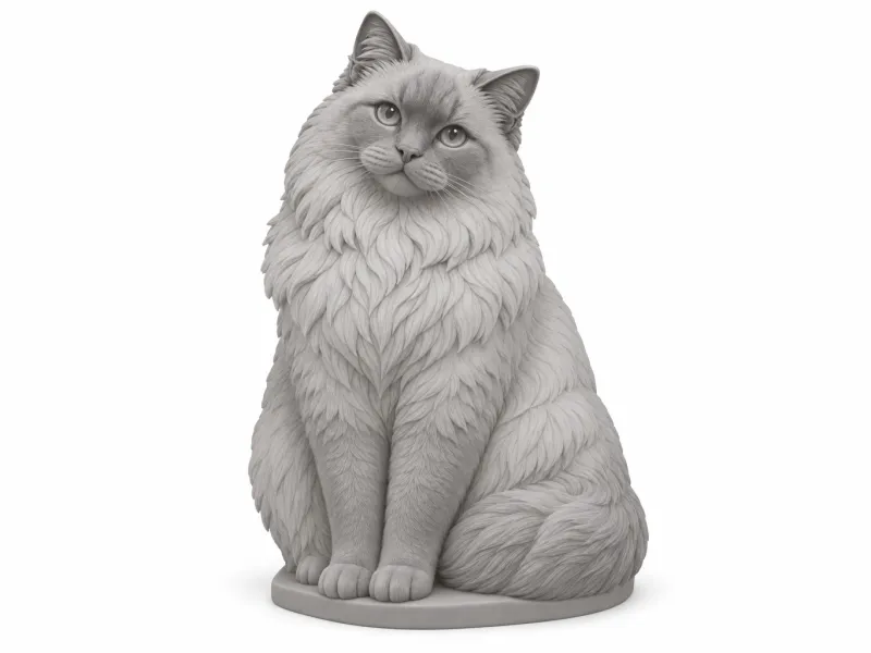 Sitting Ragdoll Cat