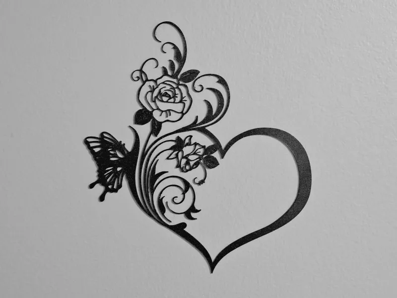 Rose Heart Wall Art