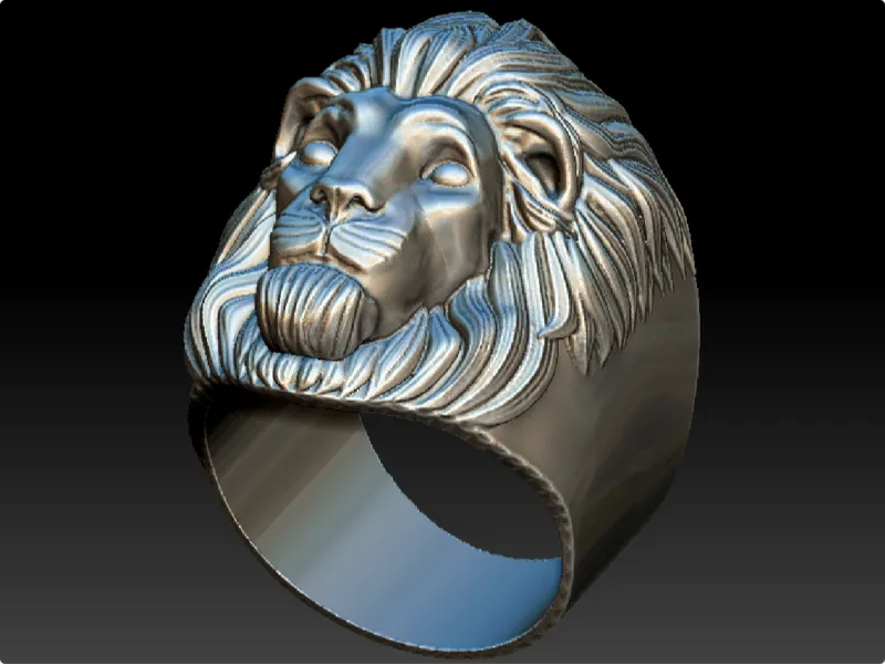 Leo Zodiac Lion Signet Ring