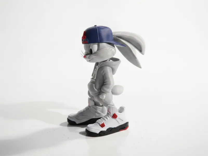 クールなウサギのフィギュア 動物 3Dプリント可能