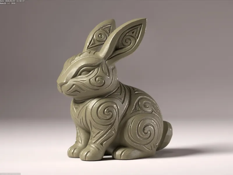 Conejo tribal - figura decorativa