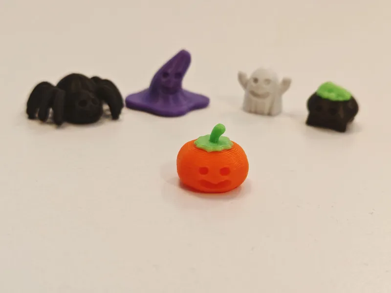 🎃 Mini Abóbora Topo de Lápis – Impressão 3D de Halloween 3g 12min
