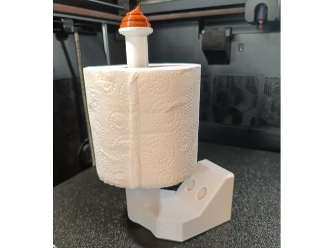 Toilet roll holder with poop on - fun / novelty