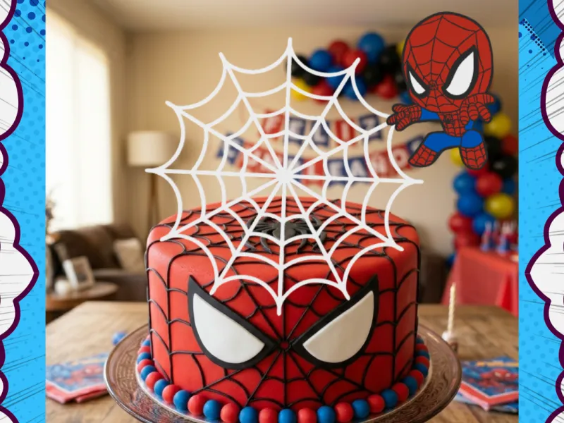 Topper Spiderman mas telaraña