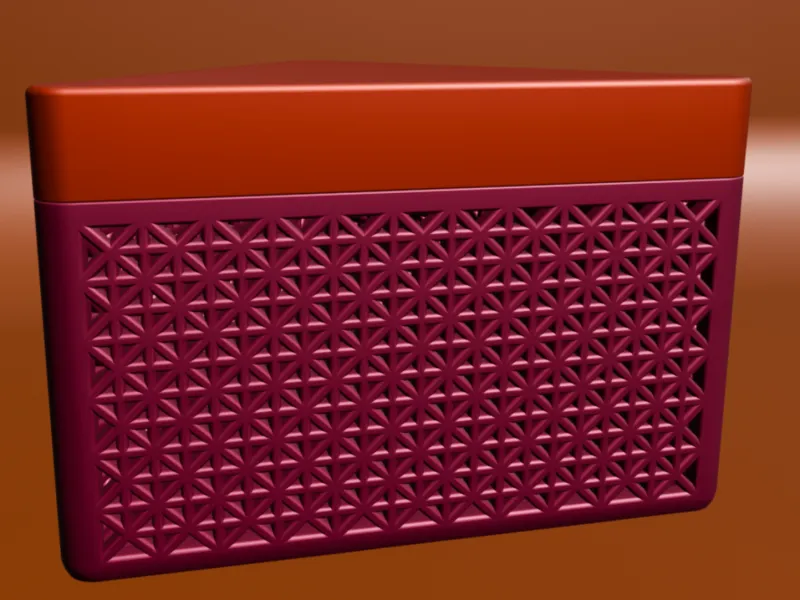 Decorative Lattice Trinket Box Triangle Box V3D ID-91