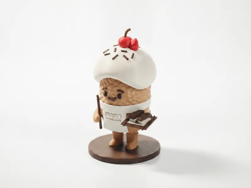 Sundae Serving Character Figurine 3D Printable
