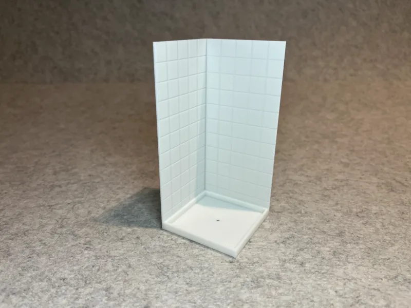 Dollhouse shower cabin miniature house