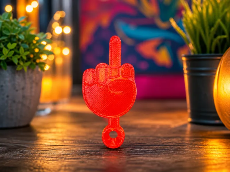 Middle Finger Keychain – Funny Gesture