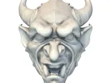 Gothic Gargoyle Head Sculpture – Dark Fantasy Model-0
