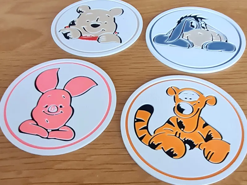 Winnie-The-Pooh, Tigger, Piglet & Eeyore Coasters